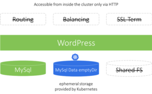 wordpress MySqL emptyDir