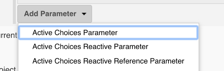 Jenkins Active Choice Parameter plugin