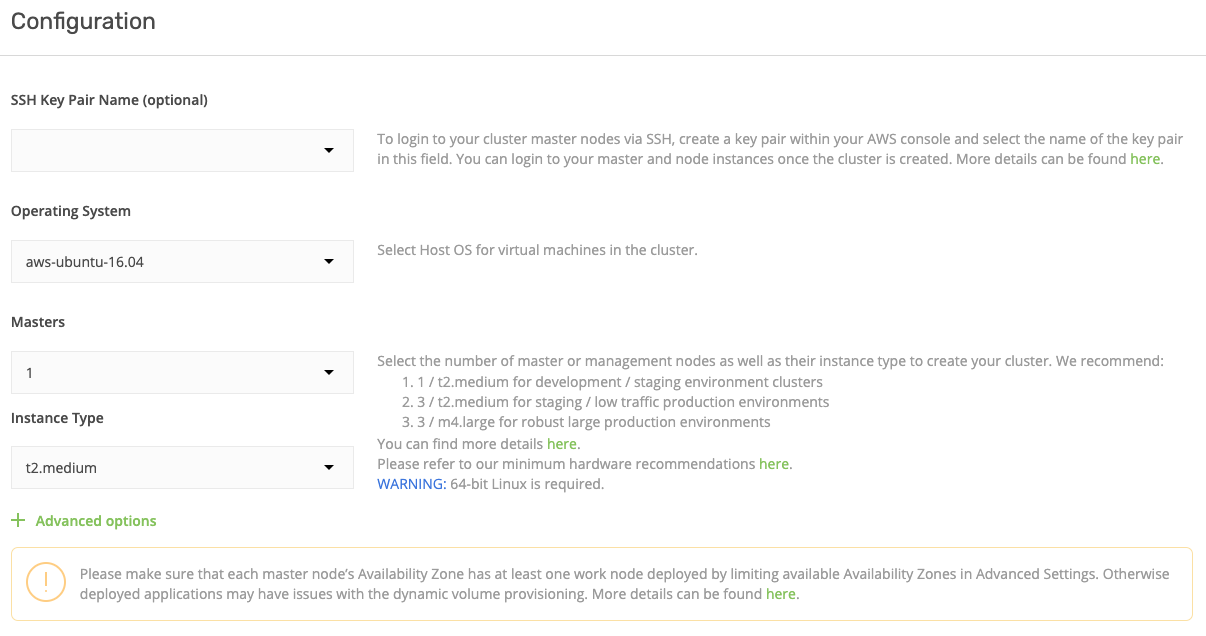 Kublr Dashboard Config