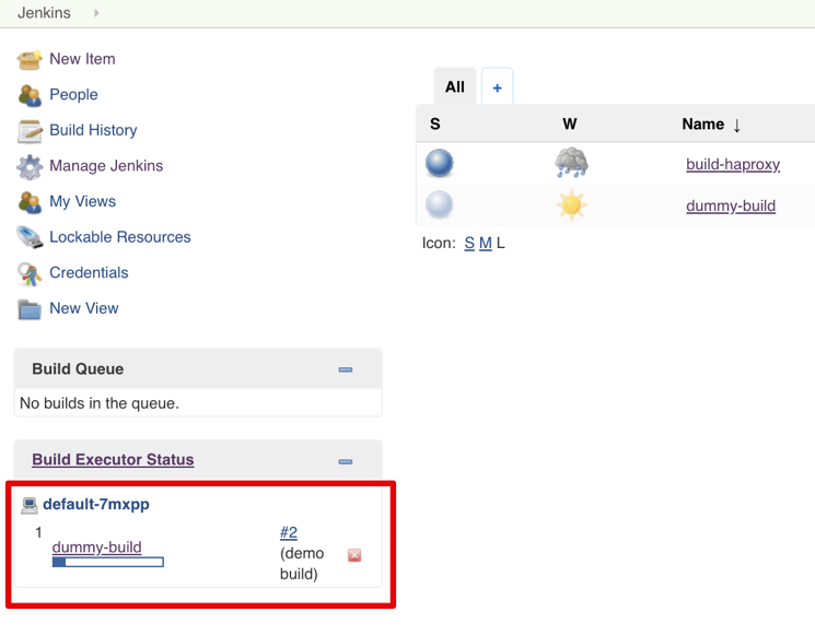 Jenkins build executor