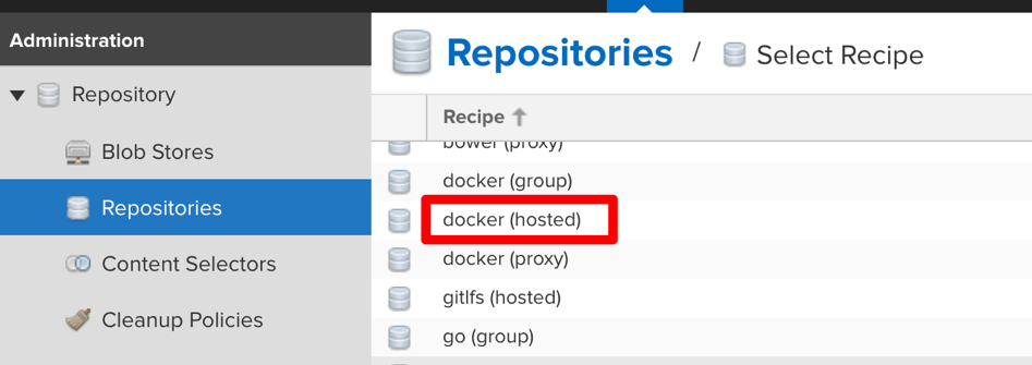 blob store select recipe