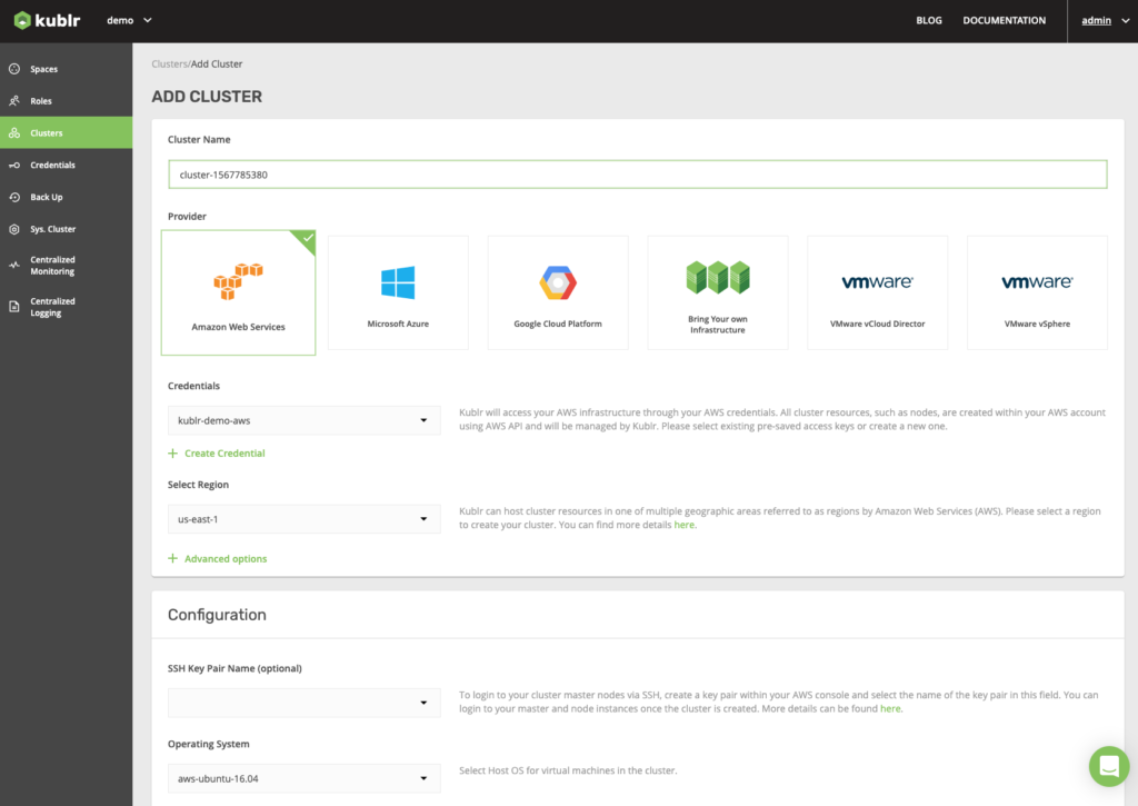Create a Kubernetes cluster: AWS, GCP, Azure, on-premise